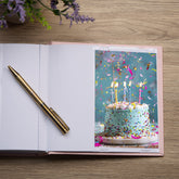 40th Birthday Pink Photo Album Gift With Butterflies 50 x 6" x 4" Photos